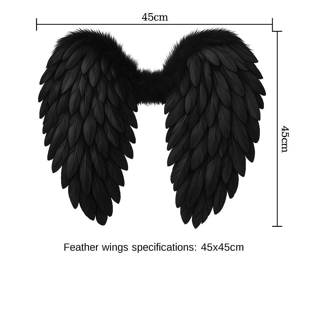 Angel feather wings – white feathered costume wings for raves, festivals, cosplay, bridal – lightweight & adjustable