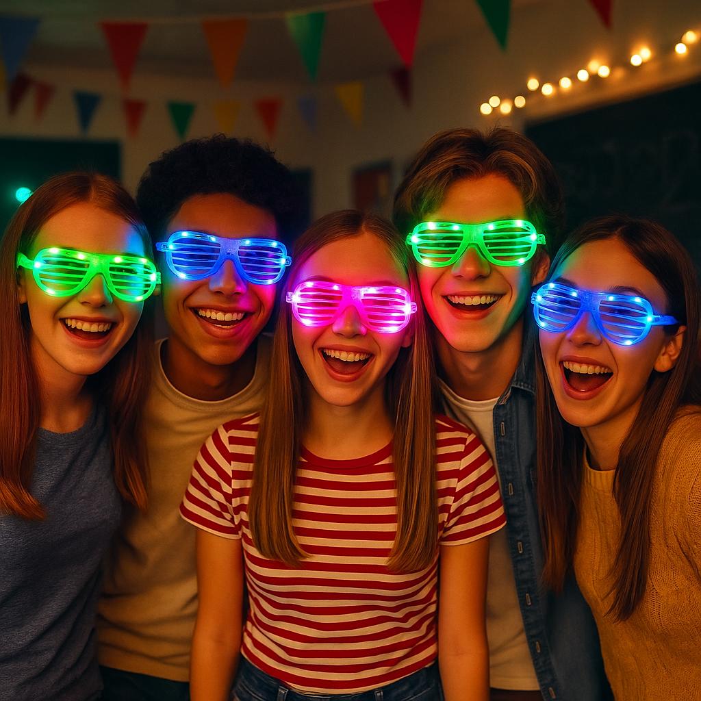 Glow in the Dark LED Glasses: Neon Party Favors - Rave Supplies