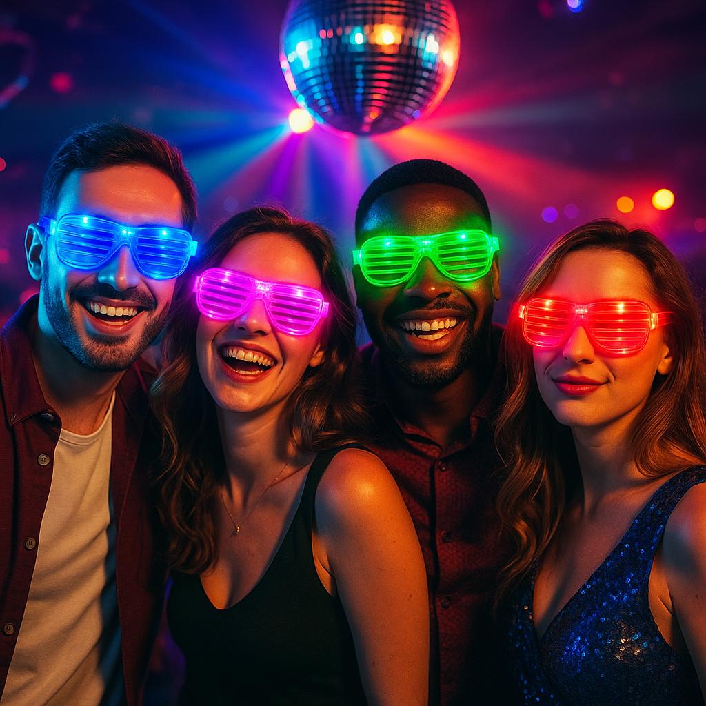 Glow in the Dark LED Glasses: Neon Party Favors - Rave Supplies