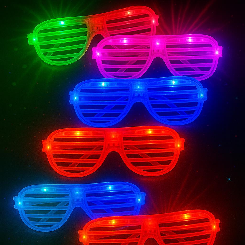 Glow in the Dark LED Glasses: Neon Party Favors - Rave Supplies