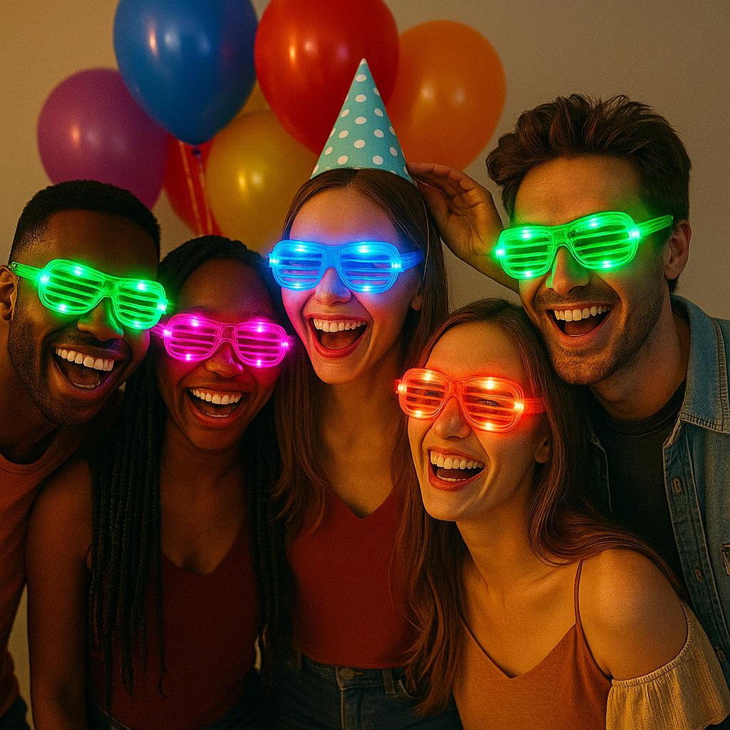 Glow in the Dark LED Glasses: Neon Party Favors - Rave Supplies
