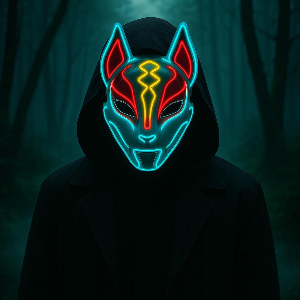 Anime Fox Mask: Japanese Cosplay Mask for Halloween, Rave & Game Themes