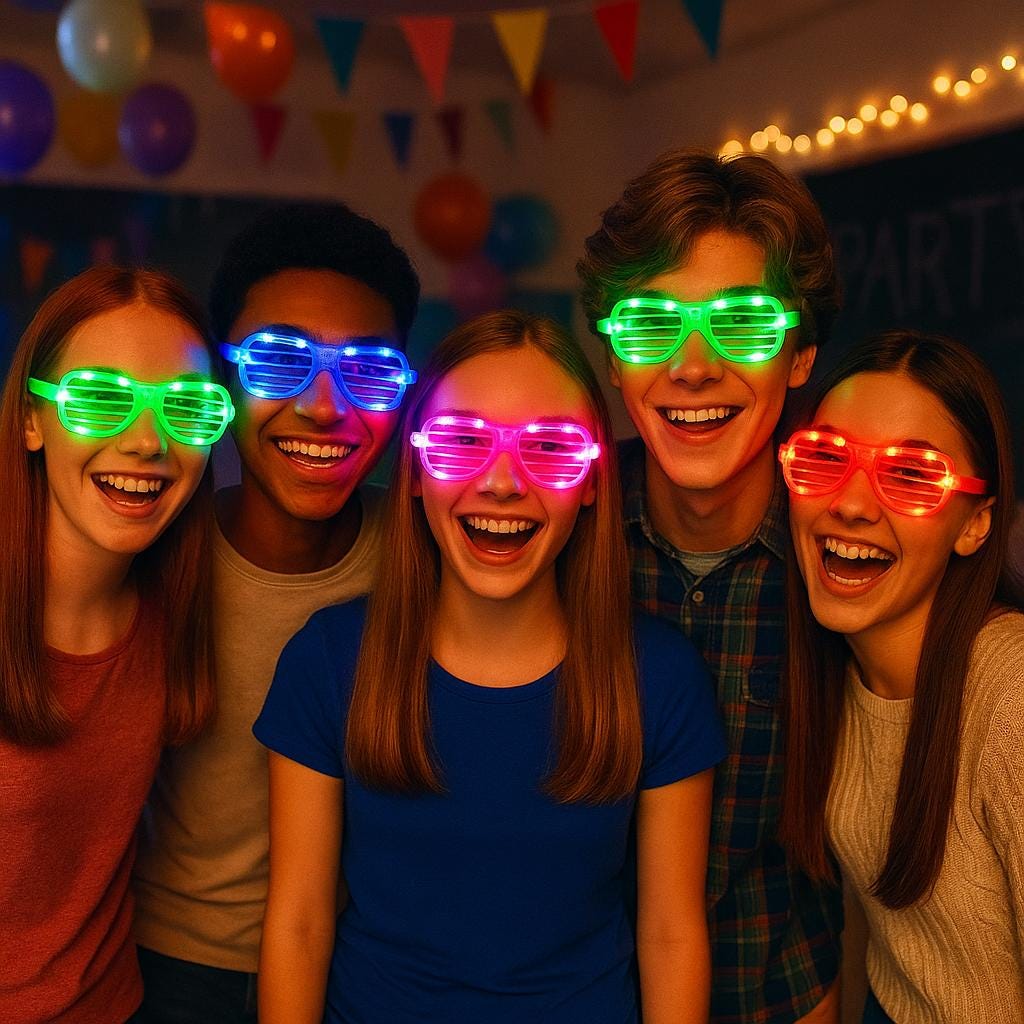 Glow in the Dark LED Glasses: Neon Party Favors - Rave Supplies