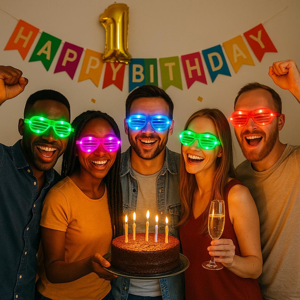 Glow in the Dark LED Glasses: Neon Party Favors - Rave Supplies