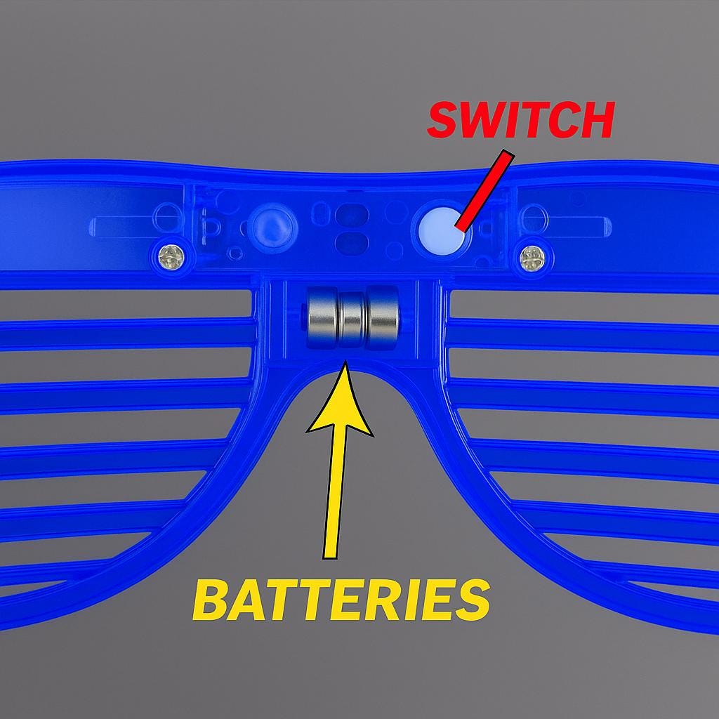 Glow in the Dark LED Glasses: Neon Party Favors - Rave Supplies
