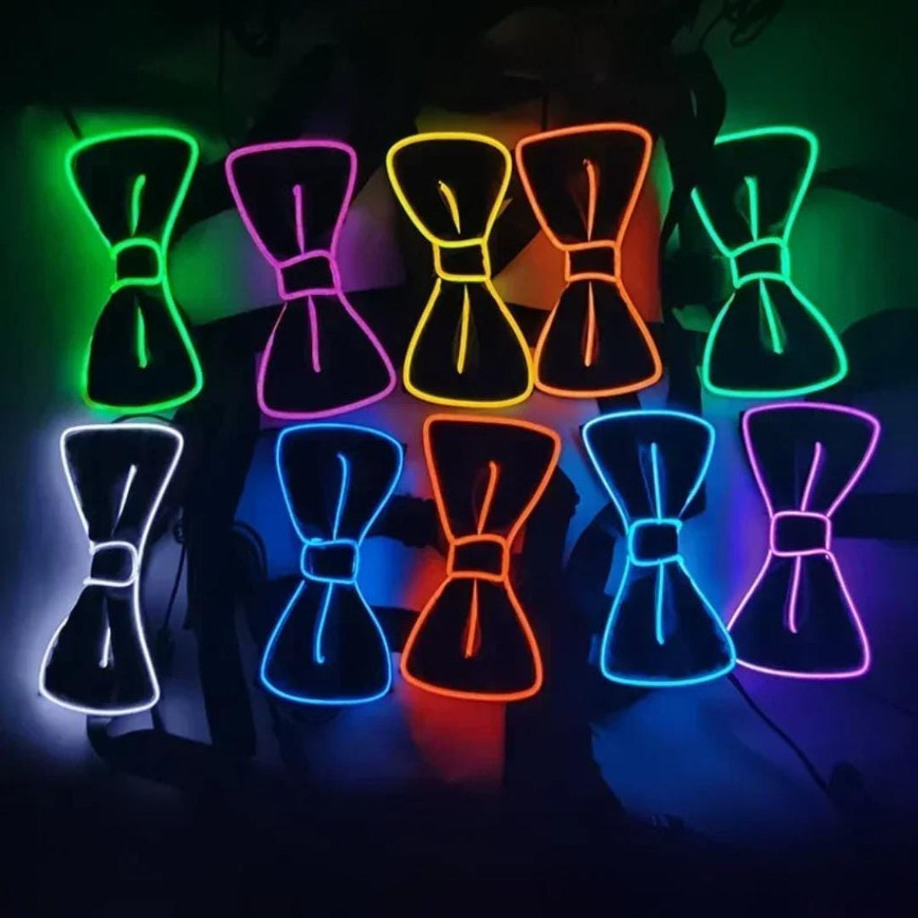 Glow-in-the-Dark LED Bowtie: Rave Light-Up Bow Tie for Kids & Adults
